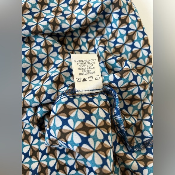 MAX STUDIO Boho Print Mock Wrap Chiffon Peasant Top Blouse Size 2X Hi-Low - Picture 2 of 10